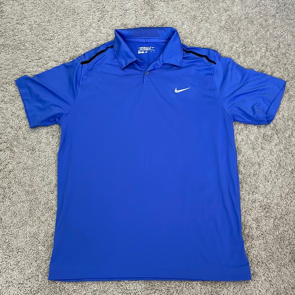 EUC Men’s Nike Dri-Fit Purple/Black Accents Short Sleeve Polo Size XL